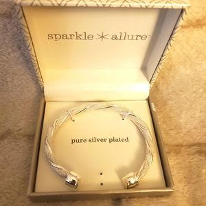 Pure Silver Plated Cuff Bracelet